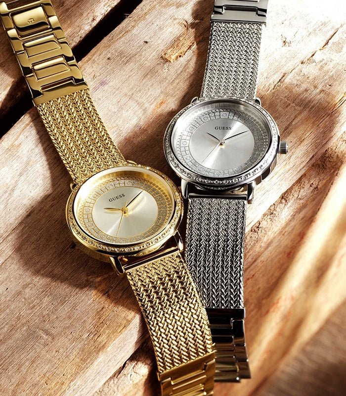 Guess Quartz Silver Dial Willow Stainless Steel Mesh Bracelet Watch For Women - W0836L2