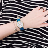 Marc Jacobs Roxy Silver Dial Green Leather Strap Watch for Women - MJ1633