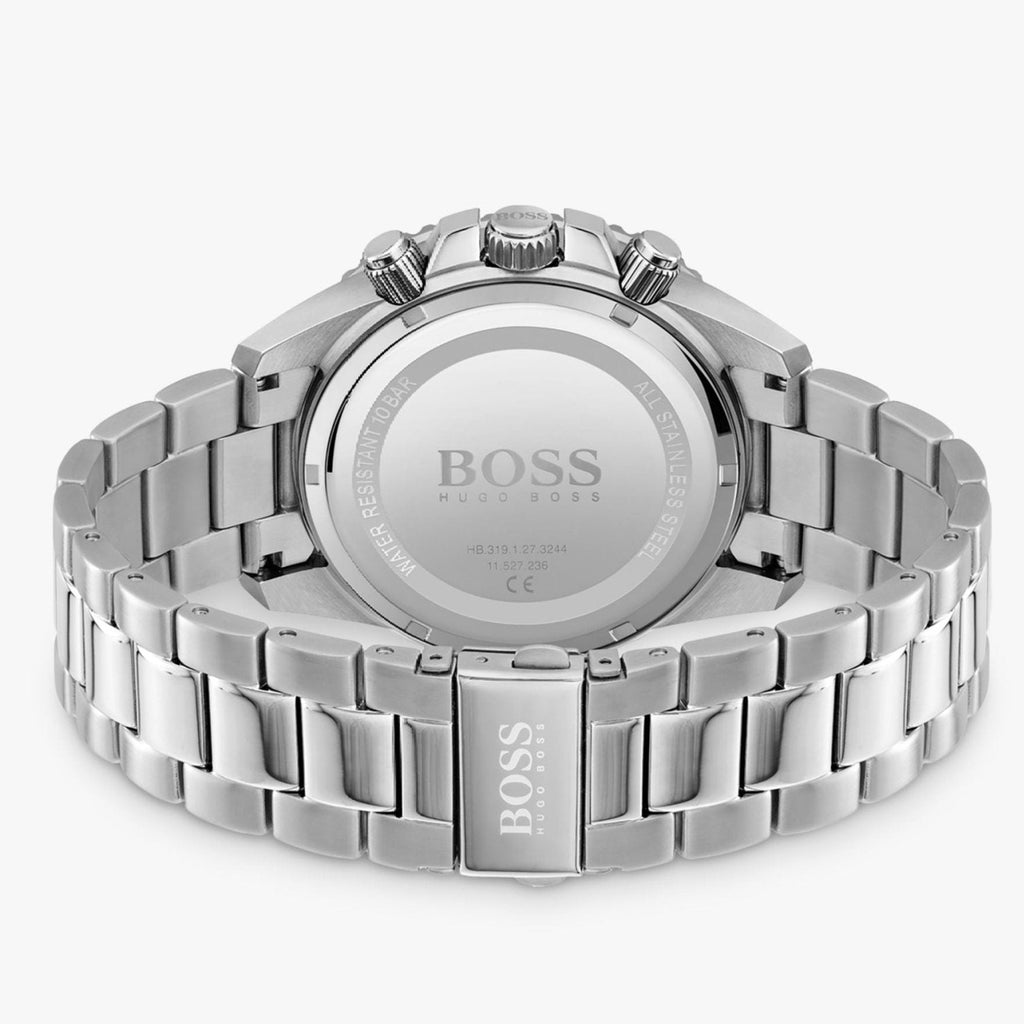 Hugo Boss Novia Chronograph Silver Dial Silver Steel Strap Watch for Women - 1502616