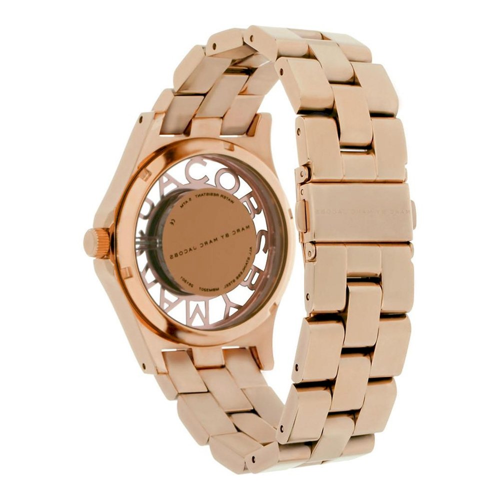 Marc Jacobs Henry Rose Gold Dial Rose Gold Steel Strap Watch for Women - MBM3207