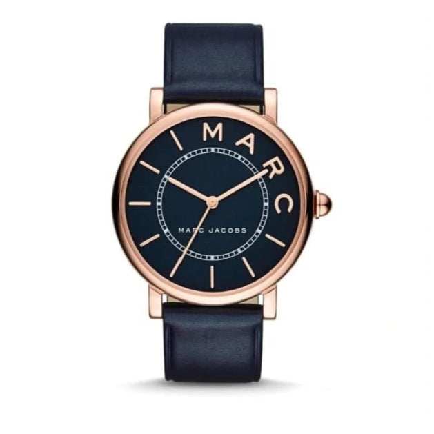 Marc Jacobs Roxy Navy Blue Dial Blue Leather Strap Watch for Women - MJ1534