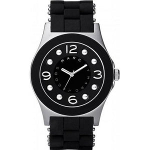 Marc Jacobs Pelly Black Dial Black Silicone Strap Watch for Women - MBM2544