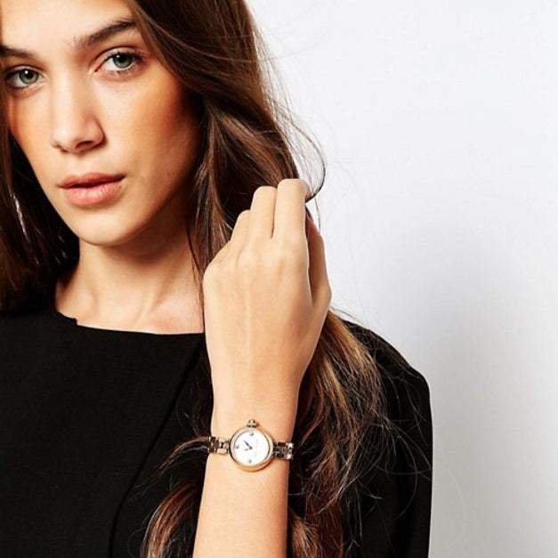 Marc Jacobs Courtney White Dial Rose Gold Steel Strap Watch for Women - MJ3458