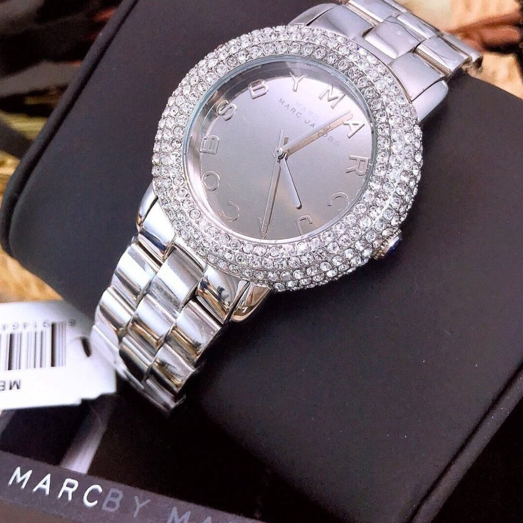 Marc Jacobs Marci Silver Dial Silver Steel Strap Watch for Women - MBM3190