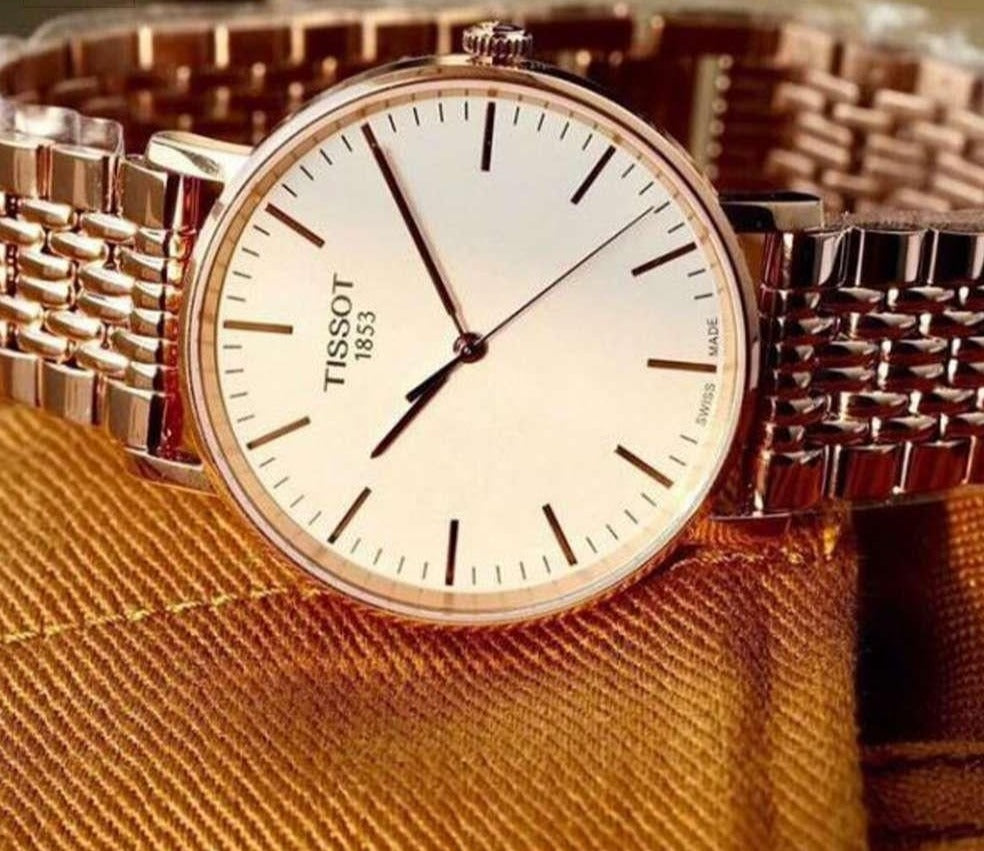 Tissot T Classic Everytime Small White Dial Rose Gold Mesh Bracelet Watch For Women - T109.210.33.031.00