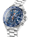 Tag Heuer Formula 1 Chronograph Blue Dial Silver Steel Strap Watch for Men - CAZ1014.BA0842