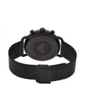 Emporio Armani Aviator Black Dial Black Mesh Bracelet Watch For Men - AR11142