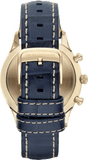 Emporio Armani Chronograph Midnight Blue Dial Blue Leather Strap Watch For Men - AR1862