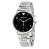 Emporio Armani Beta Chronograph Black Dial Steel Strap Watch For Men - AR1863