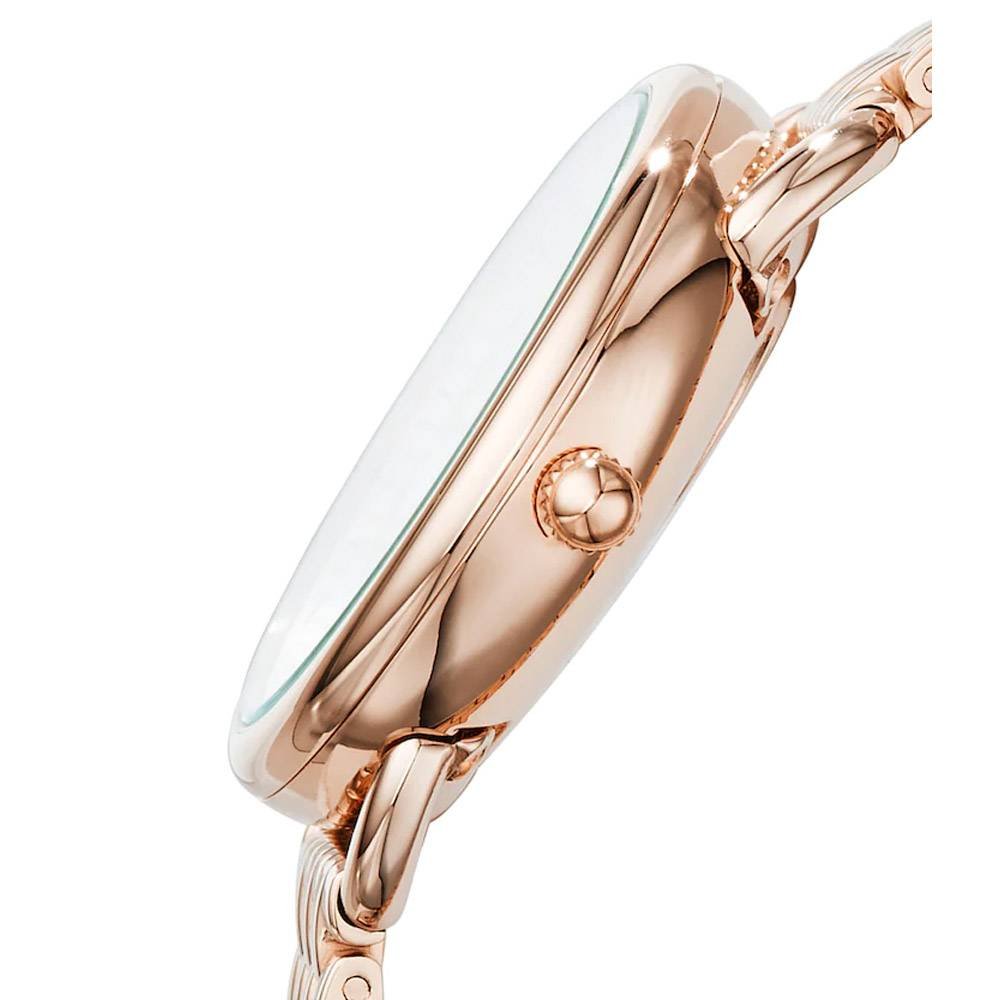 Fossil Tailor Rose Gold Dial Rose Gold Stainless Steel Strap Watch for Women - ES3713
