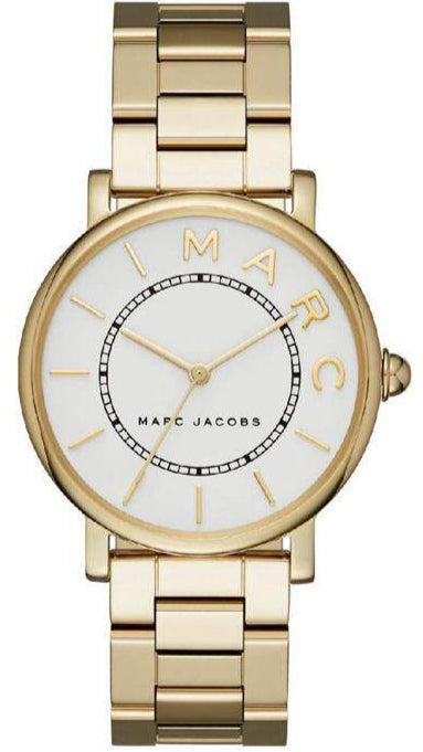 Marc Jacobs Roxy White Dial Gold Steel Strap Watch for Women - MJ3522