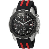 Guess Octane Chronograph Black Dial Two Tone Silicone Strap Watch For Men - W1047G1