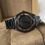 Marc Jacobs Tether Transparent Black Dial Black Steel Strap Watch for Women - MBM3419