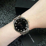 Marc Jacobs Blade Black Dial Silver Steel Strap Watch for Women - MBM8672