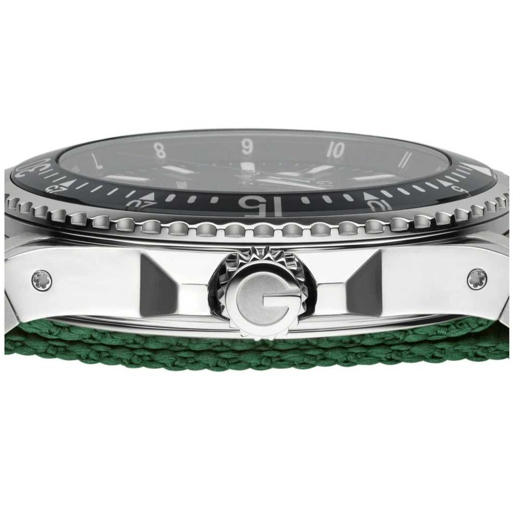 Gucci Dive Black Dial Two Tone NATO Strap Watch For Men - YA136206