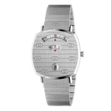 Gucci Grip Quartz Silver Dial Silver Steel Strap Watch For Women - YA157401