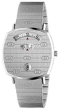 Gucci Grip Quartz Silver Dial Silver Steel Strap Watch For Women - YA157401