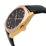 Gucci GG2570 Quartz Black Dial Black Leather Strap Watch For Men - YA142309