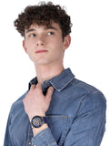 Guess Force Blue & Rose Gold Dial Blue Silicone Strap Watch For Men - W0674G2
