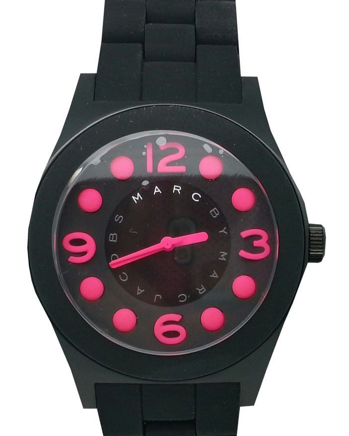 Marc Jacobs Pelly Black Dial Black Silicone Strap Watch for Women - MBM2529