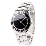 Marc Jacobs Blade Black Dial Silver Steel Strap Watch for Women - MBM3058