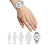 Hugo Boss Skymaster White Dial Silver Mesh Bracelet Watch for Men - 1513933