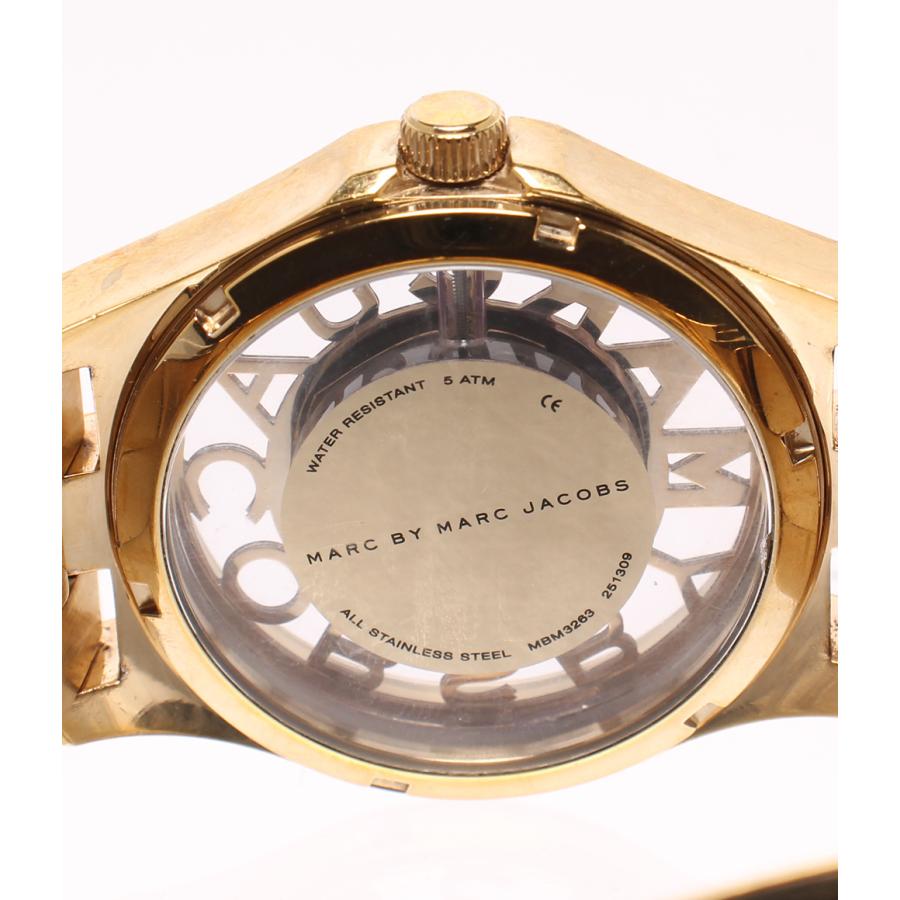 Marc Jacobs Henry Skeleton Gold Dial Gold Steel Strap Watch for Women - MBM3263