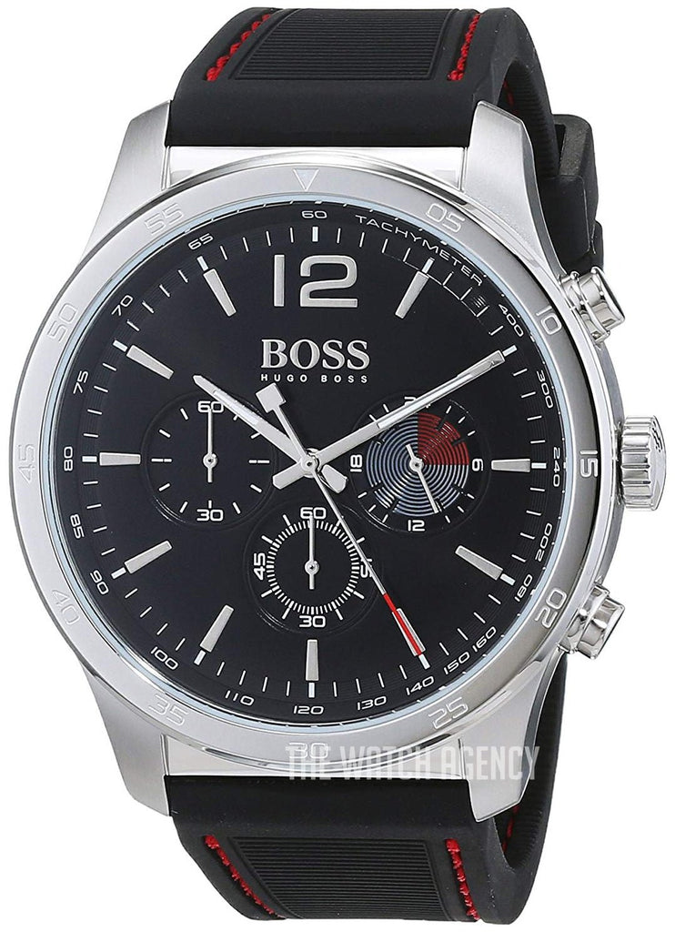 Hugo Boss Professional Black Dial Black Silicone Strap Watch for Men - 1513525