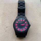 Marc Jacobs Pelly Black Dial Black Silicone Strap Watch for Women - MBM2543