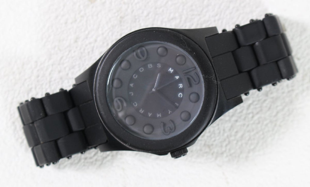 Marc Jacobs Pelly Black Dial Black Silicone Strap Watch for Women - MBM2531