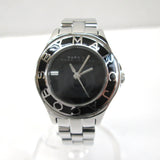Marc Jacobs Blade Black Dial Silver Steel Strap Watch for Women - MBM3059