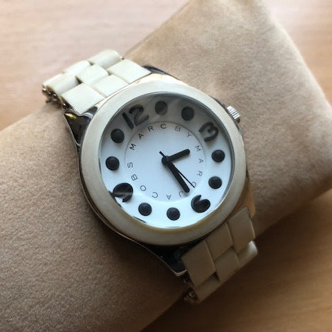 Marc Jacobs Pelly White Dial White Silicone Strap Watch for Women - MBM2503