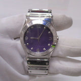 Marc Jacobs Purple Dial Silver Steel Strap Watch for Women - MBM3032
