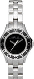 Marc Jacobs Blade Black Dial Silver Steel Strap Watch for Women - MBM3059