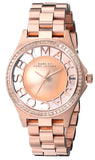 Marc Jacobs Henry Transparent Rose Gold Dial Rose Gold Steel Strap Watch for Women - MBM3339