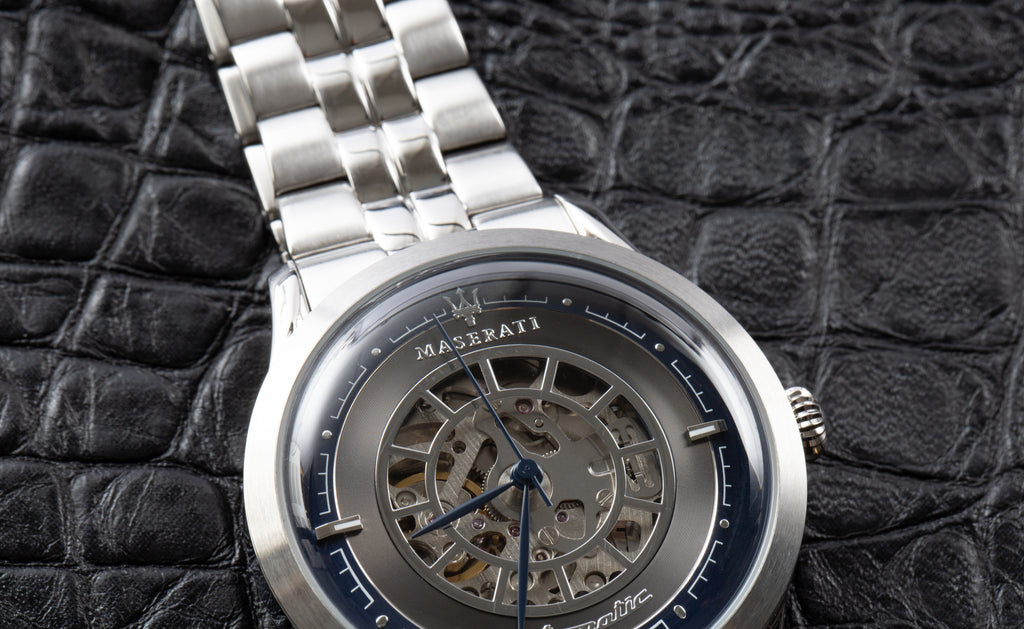 Maserati Ricordo Automatic Gray Dial Silver Steel Strap Watch For Men - R8823133003