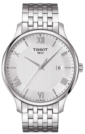 Tissot T Classic Tradition Silver Dial Silver Steel Strap Watch For Men - T063.610.11.038.00