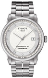 Tissot T Classic Luxury Powermatic 80 White Dial Silver Steel Strap Watch For Men - T086.408.11.016.00