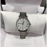 Tissot T Classic Everytime Small White Dial Silver Mesh Bracelet Watch For Women - T109.210.11.033.00