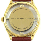 Marc Jacobs Tether Transparent Red Dial Red Leather Strap Watch for Women - MBM1377