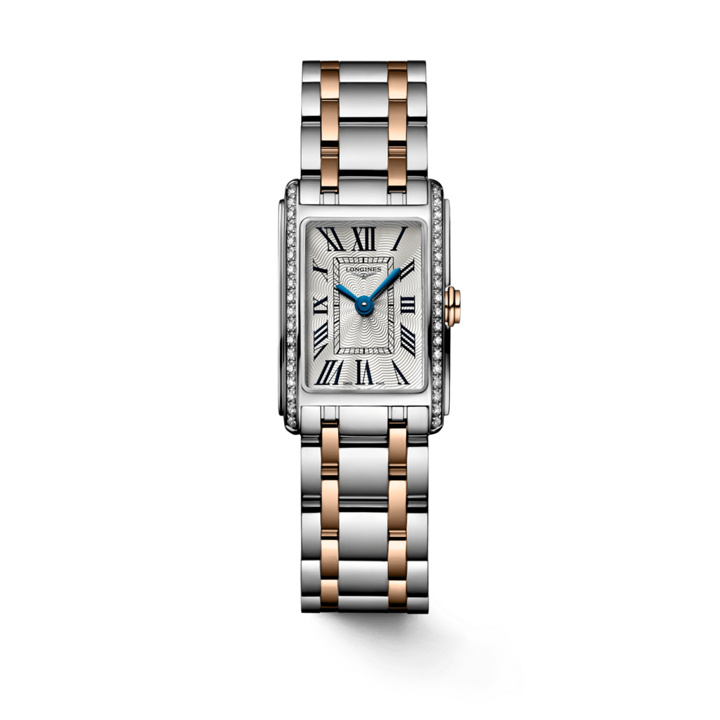 Longines Dolcevita Diamonds White Dial Two Tone Steel Strap Watch for Women - L5.258.5.79.7