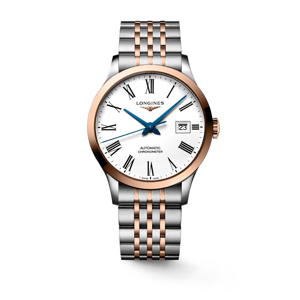 Longines Record Automatic 18K Pink Gold Watch for Men - L2.821.5.11.7