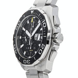 Tag Heuer Aquaracer Calibre 16 Day-Date Black Dial Silver Steel Strap Watch for Men - CAY211A.BA0927