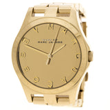 Marc Jacobs Henry Gold Dial Gold Steel Strap Watch for Women - MBM3211