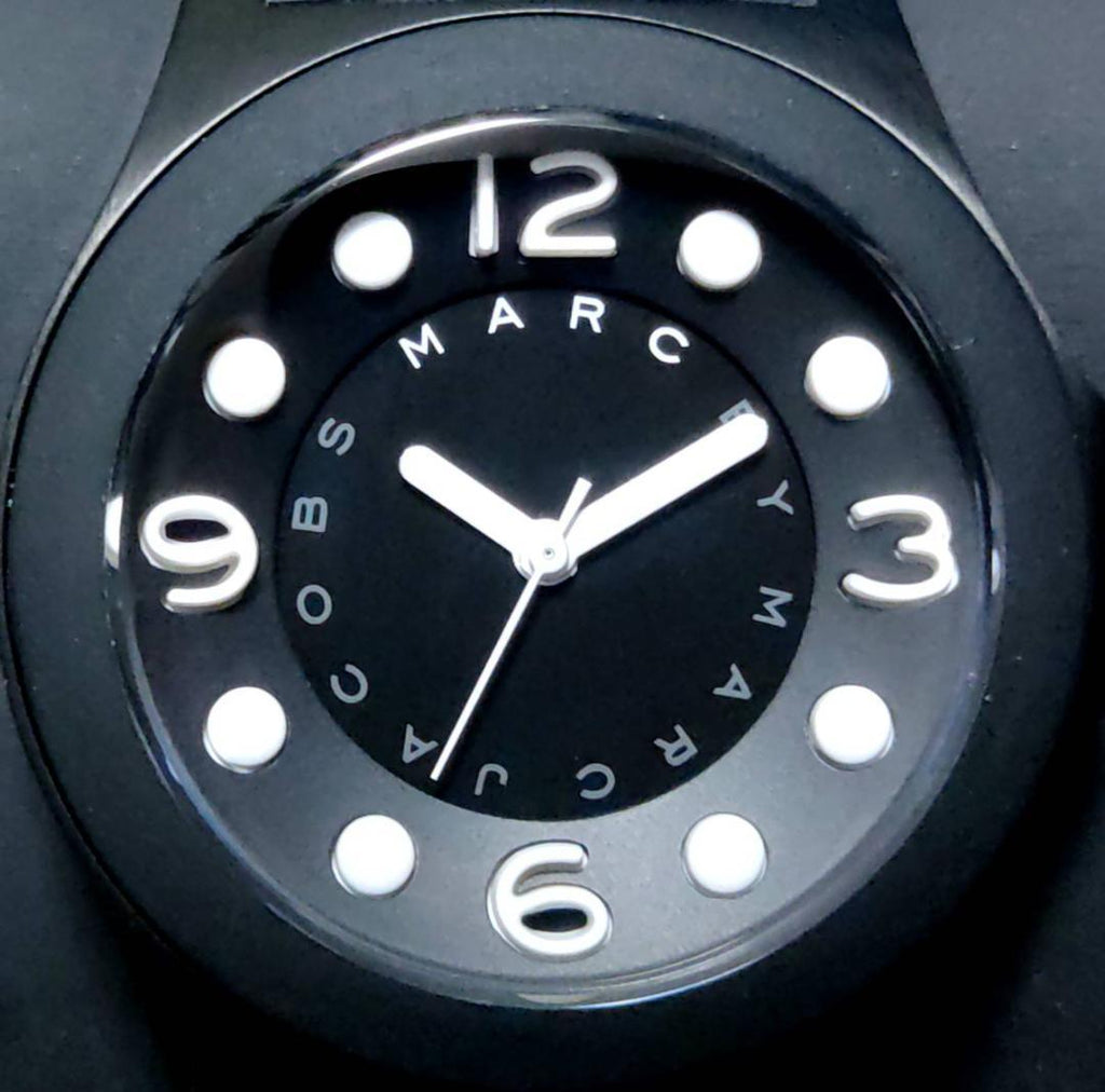 Marc Jacobs Pelly Black Dial Black Silicone Strap Watch for Women - MBM2507