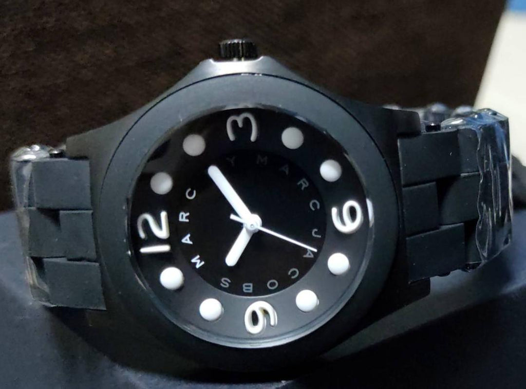 Marc Jacobs Pelly Black Dial Black Silicone Strap Watch for Women - MBM2507