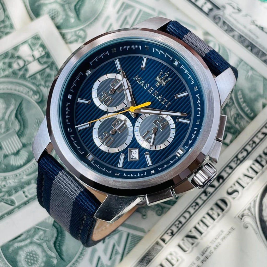 Maserati Royale 44mm Stainless Steel Fiber Strap Watch For Men - R8871637001