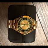 Marc Jacobs Henry Gold Dial Gold Steel Strap Watch for Women - MBM3295