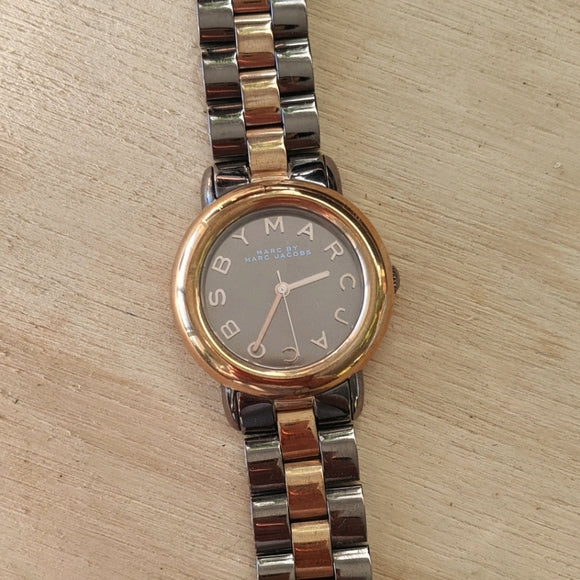 Marc Jacobs Marci Brown Dial Two Tone Steel Strap Watch for Women - MBM3171