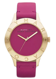 Marc Jacobs Blade Purple Dial Purple Leather Strap Watch for Women - MBM1203